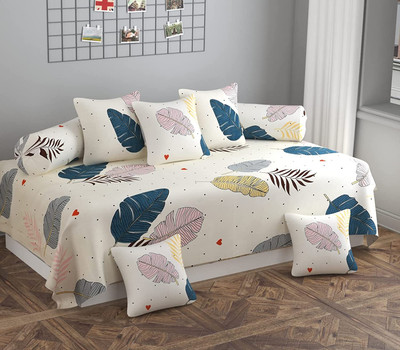 Laughing buddha Cotton Floral Diwan Set(Multicolor)