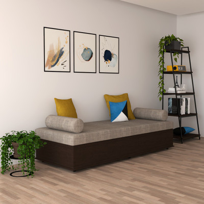 NEUDOT UNIQUE Engineered Wood Diwan(Finish Color -WENGE, Knock Down)