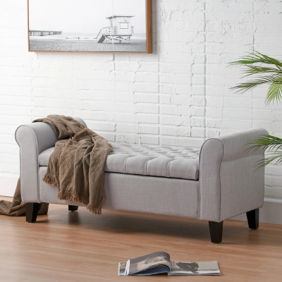Decorhand Fabric Lounger(Finish Color - Grey)