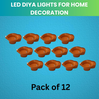 Guggu Plastic (Pack of 12) Table Diya Set(Height: 2 inch)