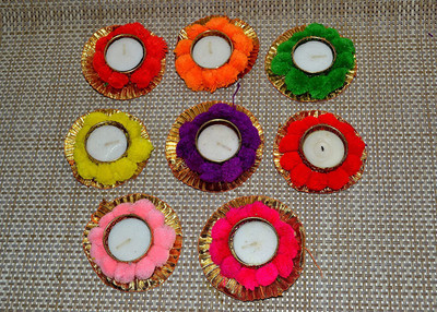 Flipkart SmartBuy Cotton Table Diya Set(Height: 1.5 inch)
