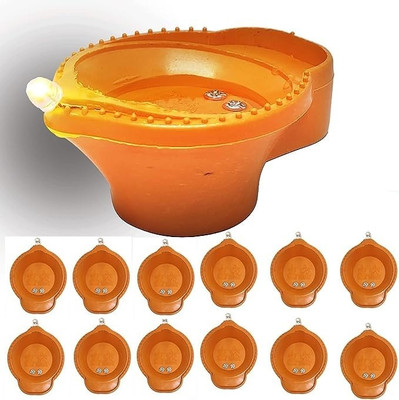 ARY Plastic (Pack of 12) Table Diya Set(Height: 1.5 inch)