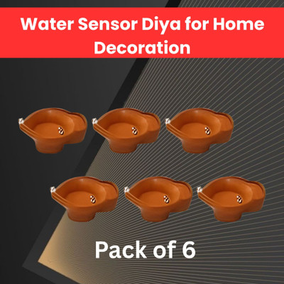 Guggu Plastic (Pack of 6) Table Diya Set(Height: 2 inch)