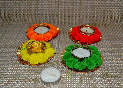 Flipkart SmartBuy Cotton Table Diya Set(Height: 1.5 inch)