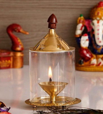 T-KA108 Brass Table Diya(Height: 6 inch)