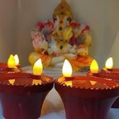 SHA watersensordiya Plastic (Pack of 6) Table Diya Set(Height: 5 inch)