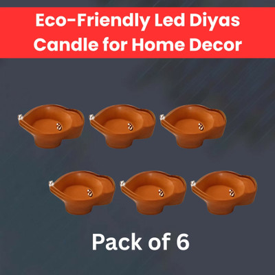 SACRO Plastic (Pack of 6) Table Diya Set(Height: 2 inch)
