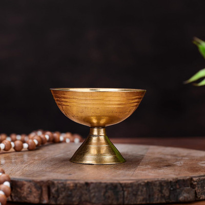 T-KA108 Brass Table Diya(Height: 1.5 inch)