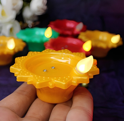 GSN ENTERPRISES Plastic (Pack of 6) Table Diya Set(Height: 2 inch)