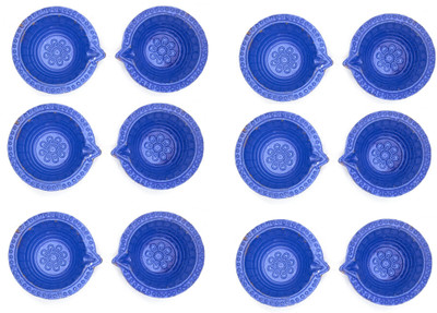 BS NATURAL Earthenware (Pack of 12) Table Diya(Height: 3 inch)