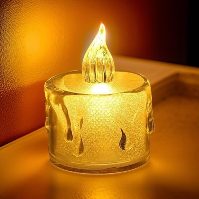 Flipkart SmartBuy Electric Candle Diyas, 6 Pcs Flameless LED Candles for Home Decor - Warm White Plastic (Pack of 6) Table Diya Set(Height: 1.9685 inch)