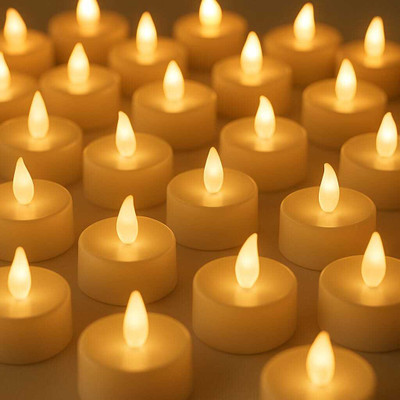 UltraPower SafeGlow Decor Diya Plastic (Pack of 24) Table Diya Set(Height: 3.5 inch)