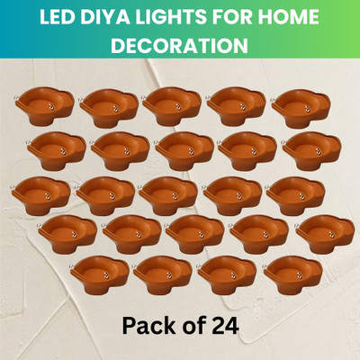 Guggu Plastic (Pack of 24) Table Diya Set(Height: 2 inch)