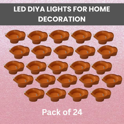 Guggu Plastic (Pack of 24) Table Diya Set(Height: 2 inch)