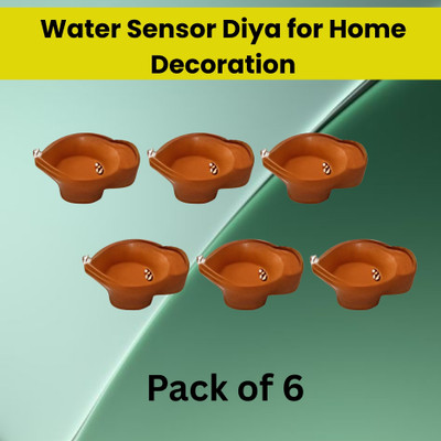 Guggu Plastic (Pack of 6) Table Diya Set(Height: 2 inch)