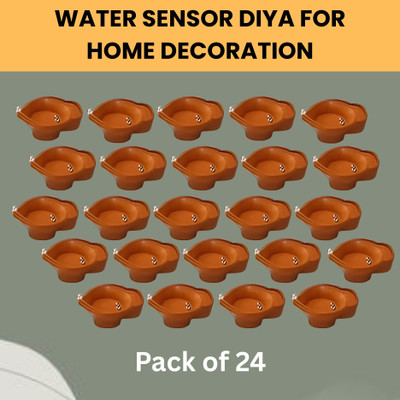 Frony Plastic (Pack of 24) Table Diya Set(Height: 2 inch)