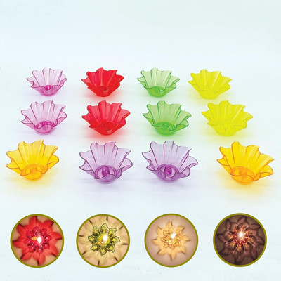 MISHTI ENTERPRISE Plastic (Pack of 12) Table Diya Set(Height: 10 inch)