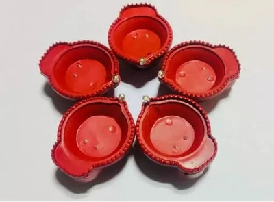 WunderVoX Unique Water Sensor Floating LED Dia Light Plastic (Pack of 5) Table Diya Set(Height: 1 inch)