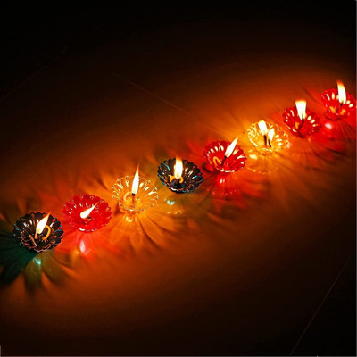 SOMUDEE Plastic (Pack of 8) Table Diya Set(Height: 2.5 inch)