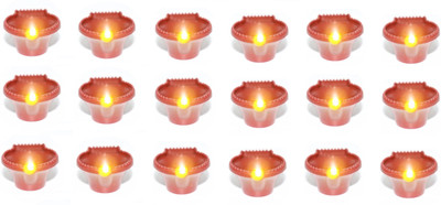 Da Novira Water Sensor Reusable Led Diyas for Home Decor,Festivals Decoration Diwali Light Plastic (Pack of 18) Table Diya Set(Height: 1.5 inch)