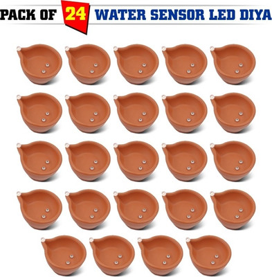 HYPERBEBS Plastic (Pack of 24) Table Diya Set(Height: 2 inch)