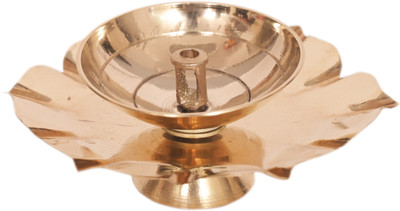 johri impex Brass diya for diwali Brass Table Diya(Height: 1.25 inch)