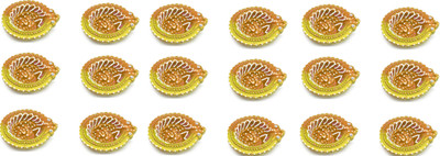SOMUDEE Earthenware (Pack of 18) Table Diya(Height: 3 inch)
