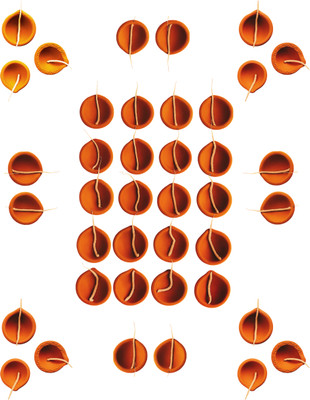 SHYAM PREMIUM DivineDiya31 Terracotta (Pack of 101) Table Diya(Height: 5 inch)