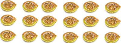 BS NATURAL Earthenware (Pack of 18) Table Diya(Height: 3 inch)