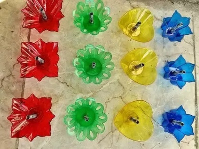 NPU 3D Reflection LED Diya Temple ,Office ,Home ,Diwali Decoration 1316 Plastic (Pack of 6) Table Diya Set(Height: 5 inch)