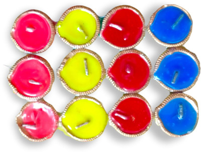 All Of All DIWALI DIYA SET Earthenware (Pack of 12) Table Diya Set(Height: 4.8 inch)