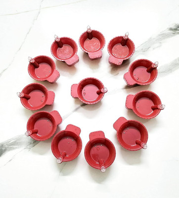 WunderVoX Plastic (Pack of 12) Table Diya Set(Height: 1 inch)