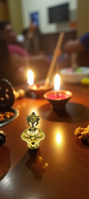Aplus SANKH DEEP DIYA Brass Table Diya(Height: 10.5 inch)