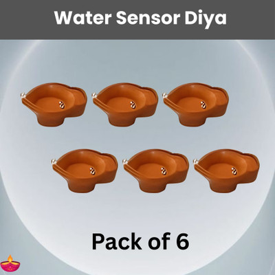 SACRO Plastic (Pack of 6) Table Diya Set(Height: 2 inch)
