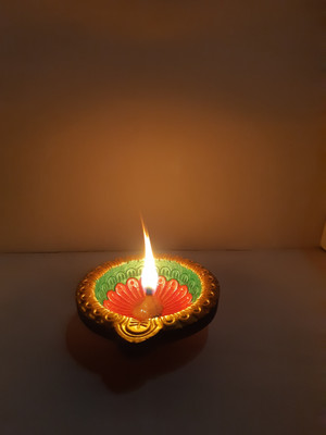 BS NATURAL Terracotta (Pack of 12) Table Diya Set(Height: 1 inch)