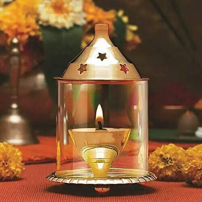 Flipkart SmartBuy Brass Table Diya Set(Height: 6 inch)