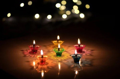 x pulse Plastic (Pack of 2) Table Diya Set(Height: 10 inch)