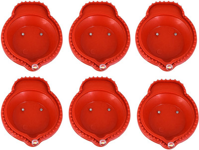 morir Plastic Water Sensor LED Diyas Candle with Water Sensing Technology for Diwali Plastic (Pack of 6) Table Diya(Height: 1 inch)