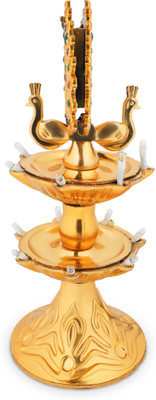 Quickoo Brass Brass Table Diya Set(Height: 1.5 inch)