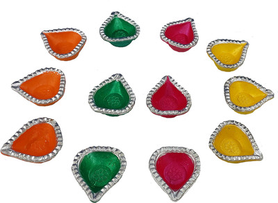 gitfforyou Terracotta (Pack of 10) Table Diya Set(Height: 3 inch)