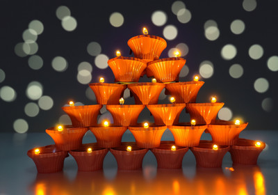 Nabhya Plastic (Pack of 36) Table Diya Set(Height: 1 inch)