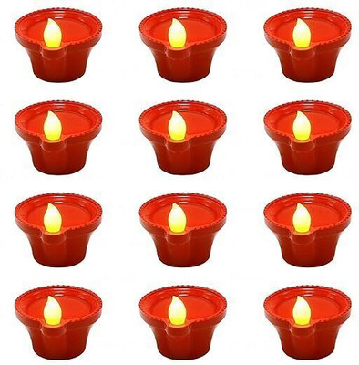 Raga Plus Plastic (Pack of 12) Table Diya Set(Height: 2 inch)