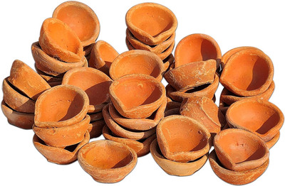 Tarun smart jwelery Terracotta (Pack of 51) Table Diya Set(Height: 2 inch)