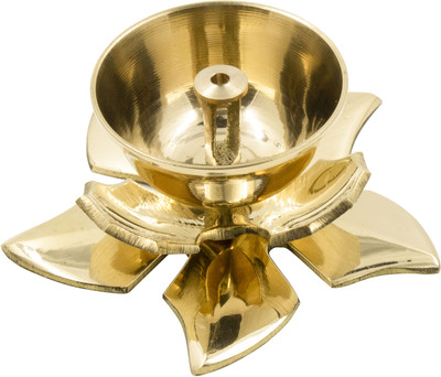 Spillbox Brass Table Diya(Height: 1.5 inch)