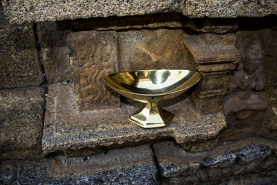 ANDARISTORE Brass Table Diya(Height: 4 inch)