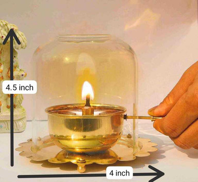 Zenith Craft Ddn01 Brass Table Diya(Height: 4 inch)
