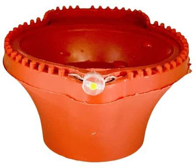 RENDROPS Sensor LED Diya for Home Decoration, Artificial Battery Diya's Plastic (Pack of 6) Table Diya Set(Height: 1 inch)