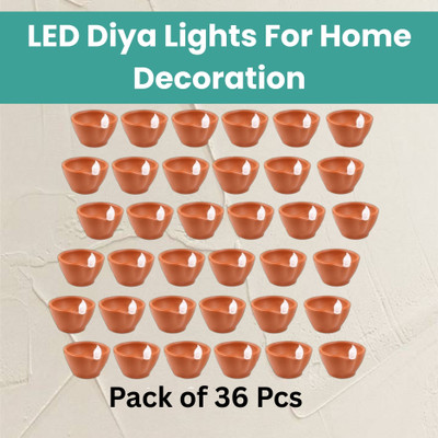 Guggu Plastic (Pack of 36) Table Diya Set(Height: 2 inch)