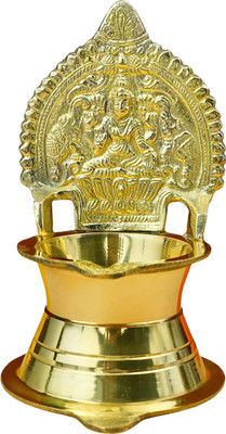 Rudra Centre Brass Table Diya(Height: 6.5 inch)
