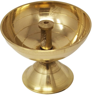 Festvibe Brass Table Diya Set(Height: 1.18 inch)